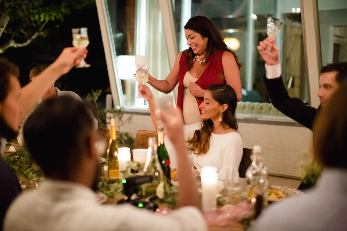 Intimate wedding toasts