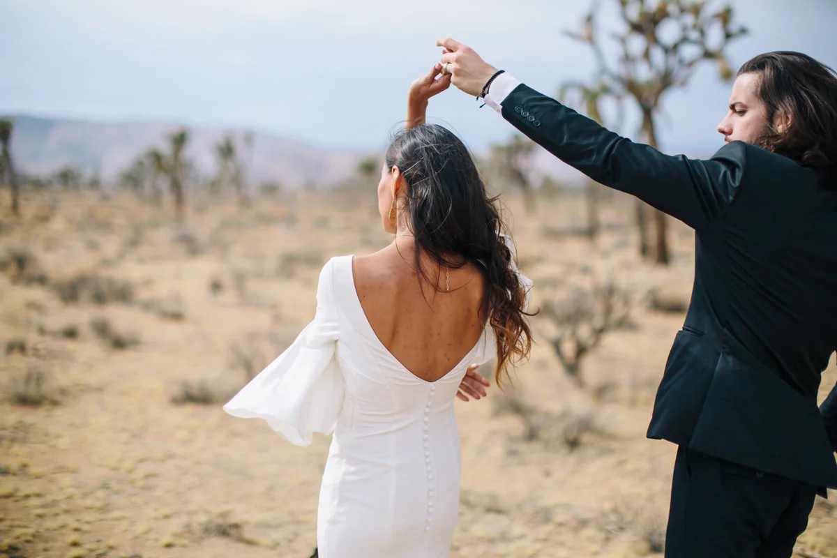Intimate wedding in the desert