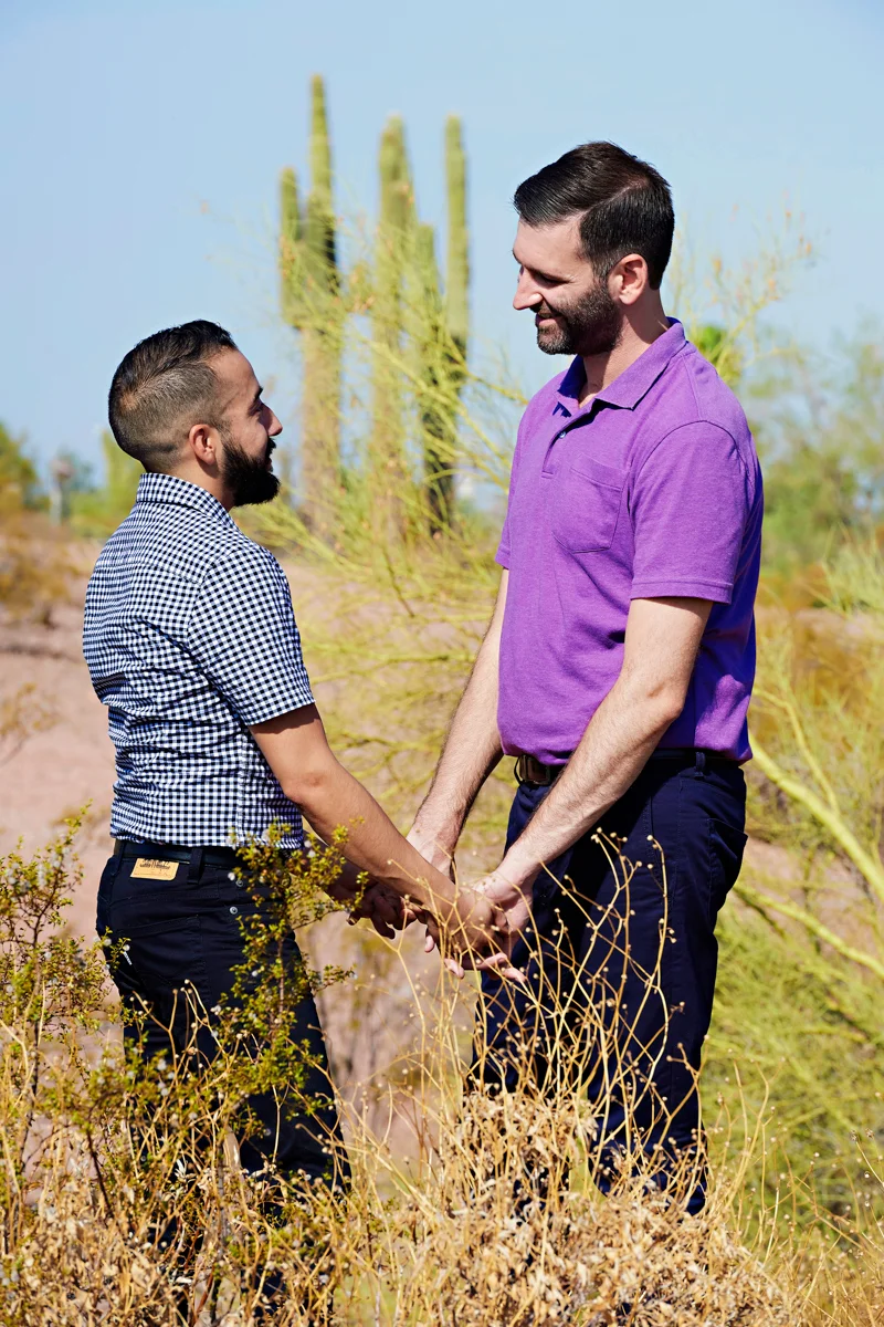 Arizona desert engagement session