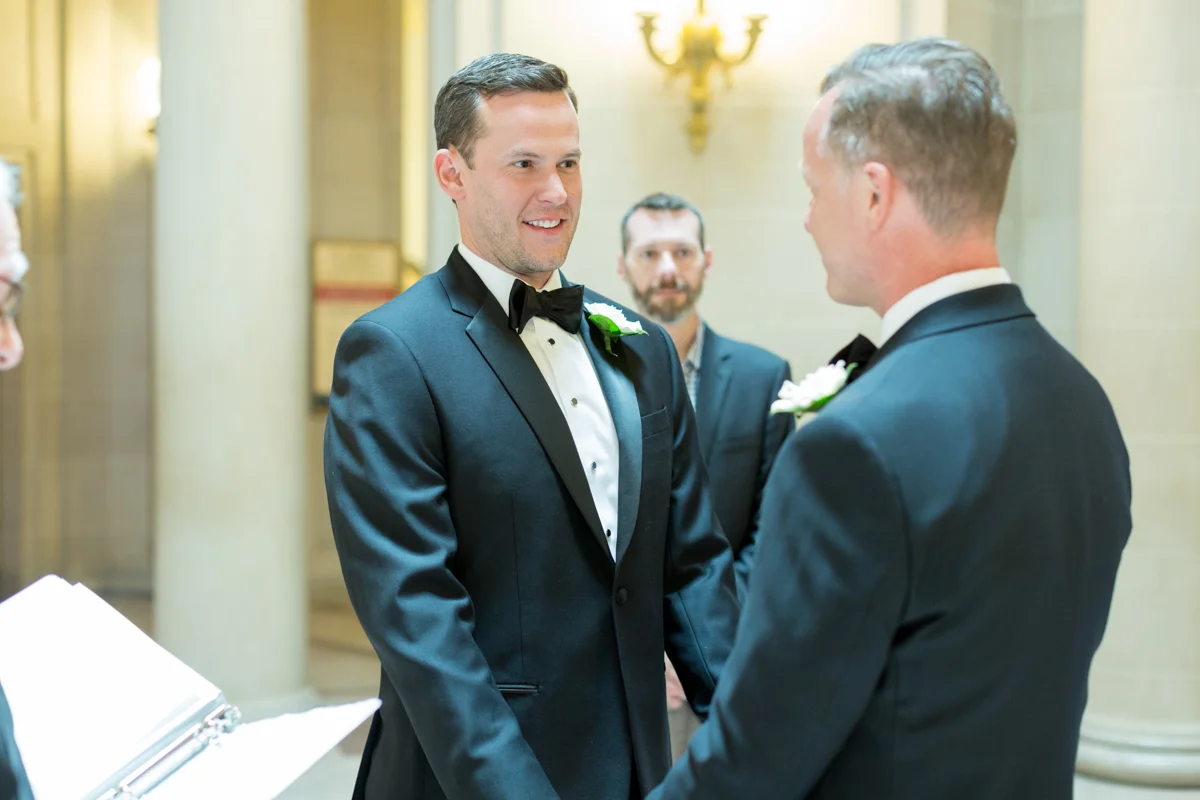 Same sex wedding ceremony in San Francisco