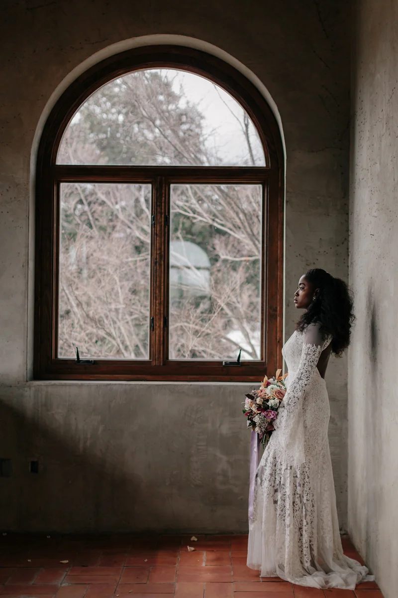 Natural hair bride