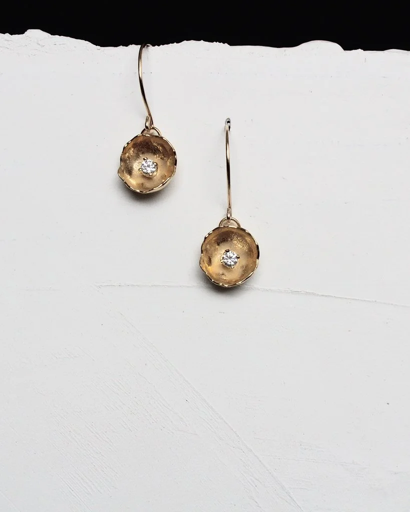 Elaine B Jewelry Eggshell Drop Earrings
