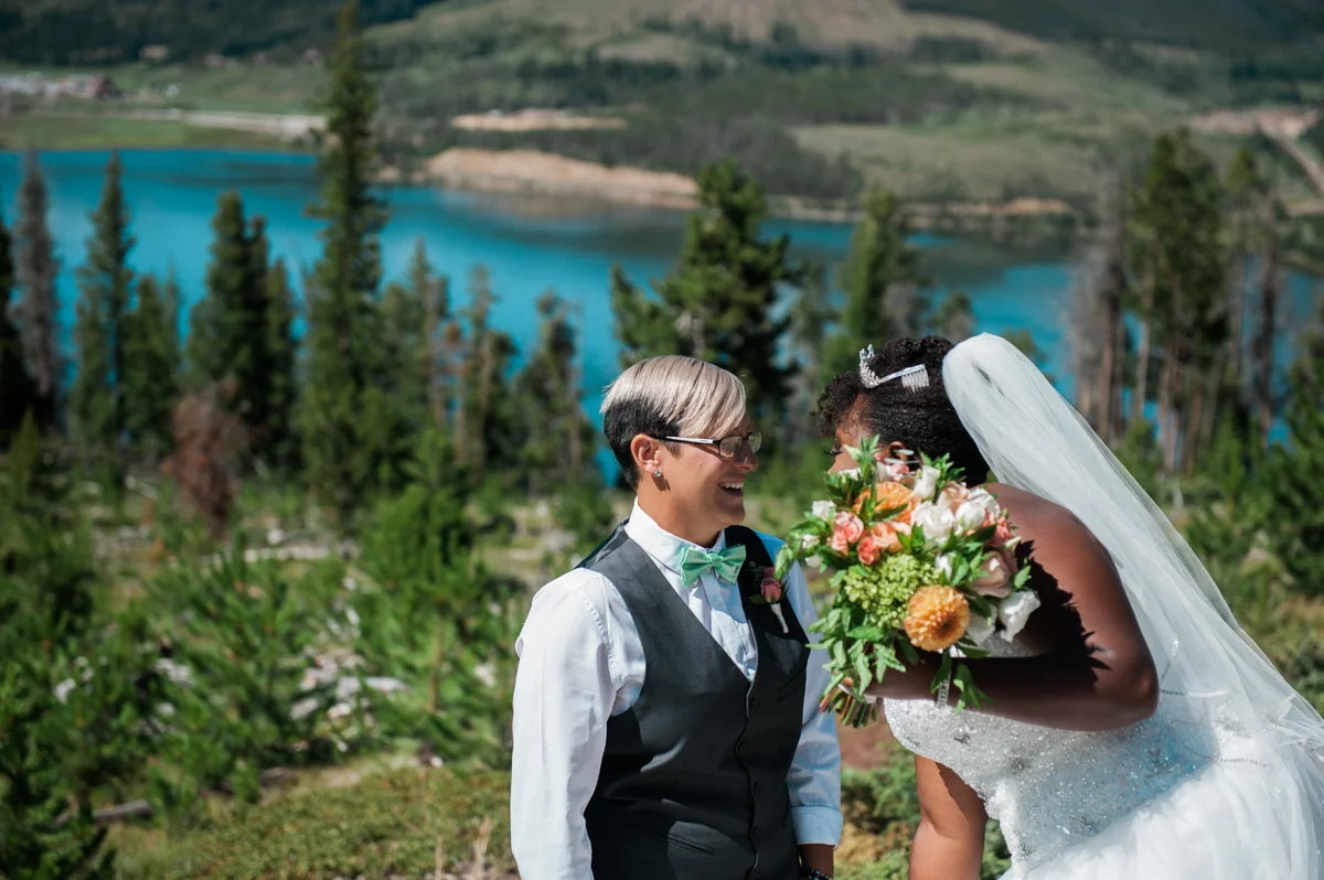 Mountain elopement first look