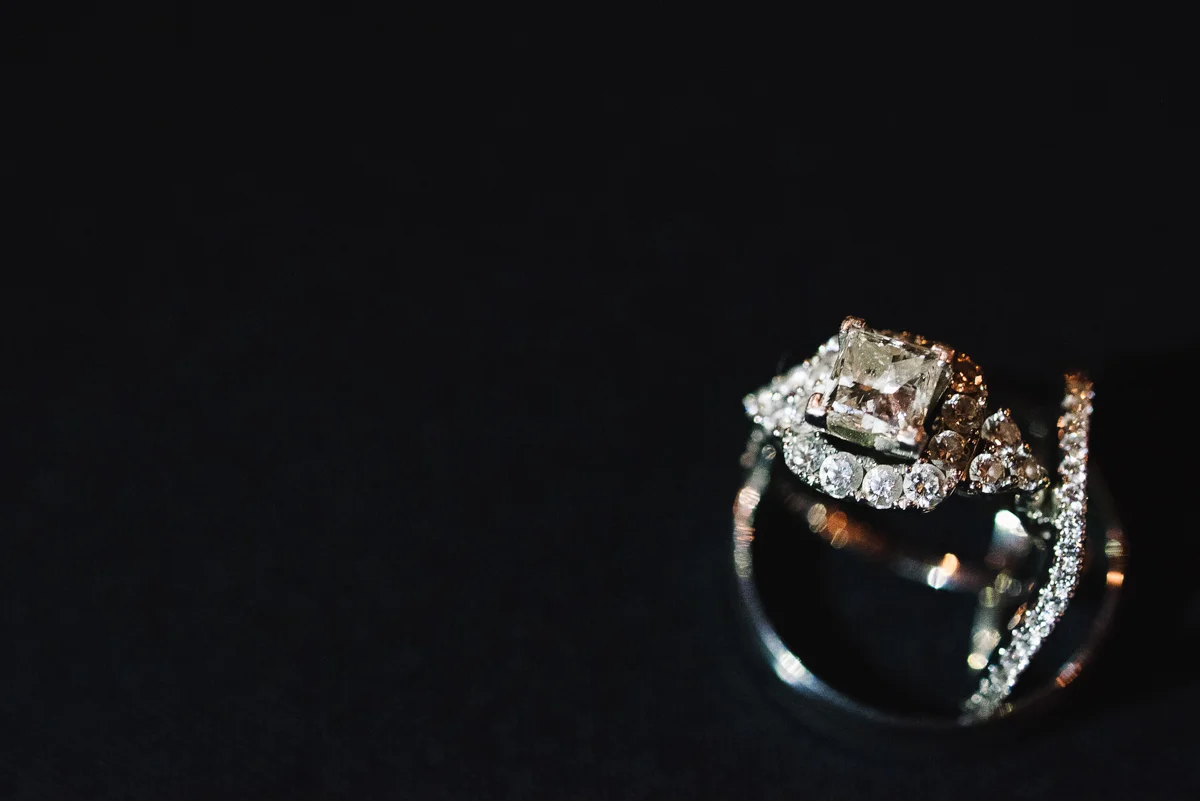 mount vernon ballroom wedding close-up engagement ring