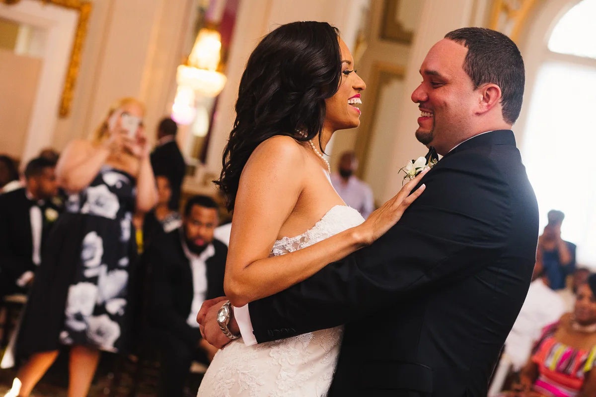 mount vernon ballroom wedding bride and groom dancing