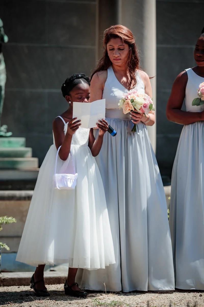 Glam cleveland museum wedding gloria's niece reading verse