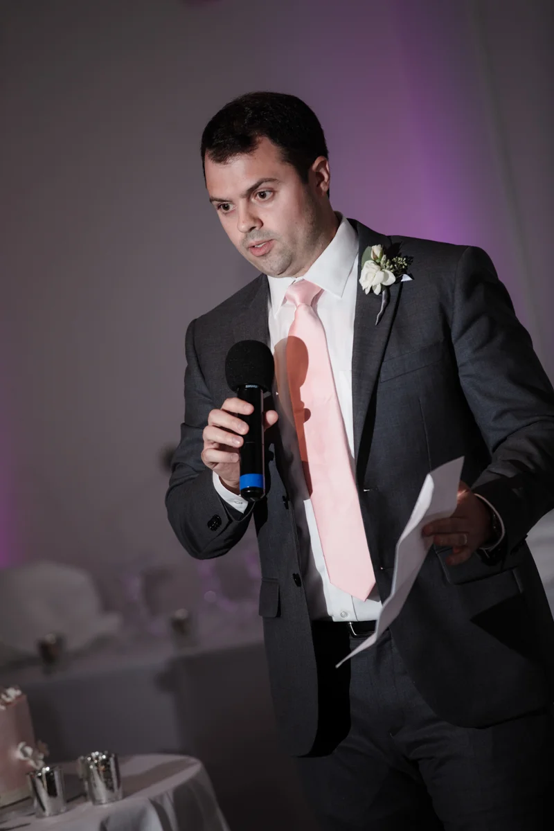 Glam cleveland museum wedding best man giving speech