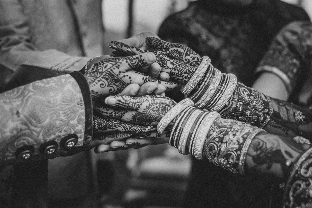 Denver Same-Sex Indian Wedding henna-covered hands