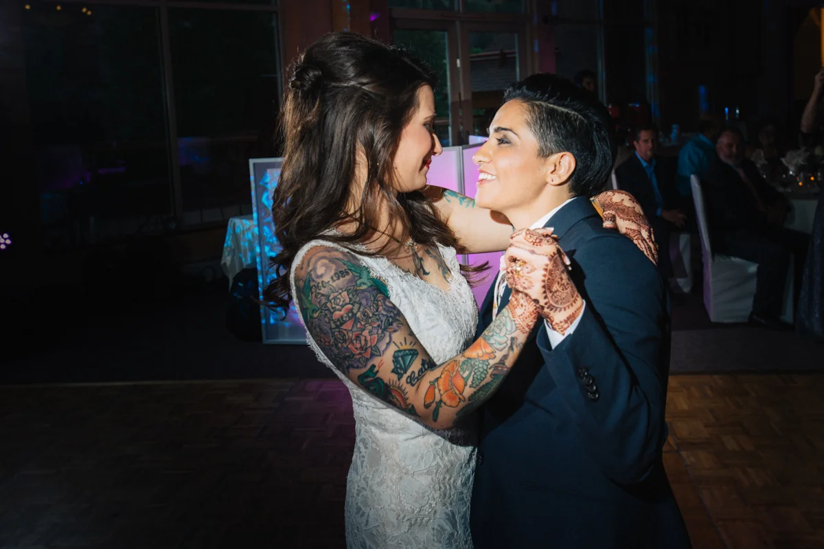 denver same-sex indian wedding first dance