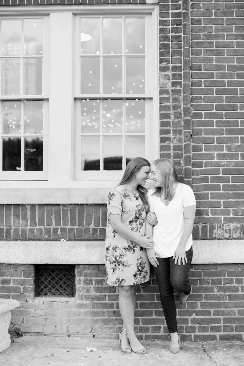 Casual Same-Sex Anniversary Photo Shoot foreheads touching