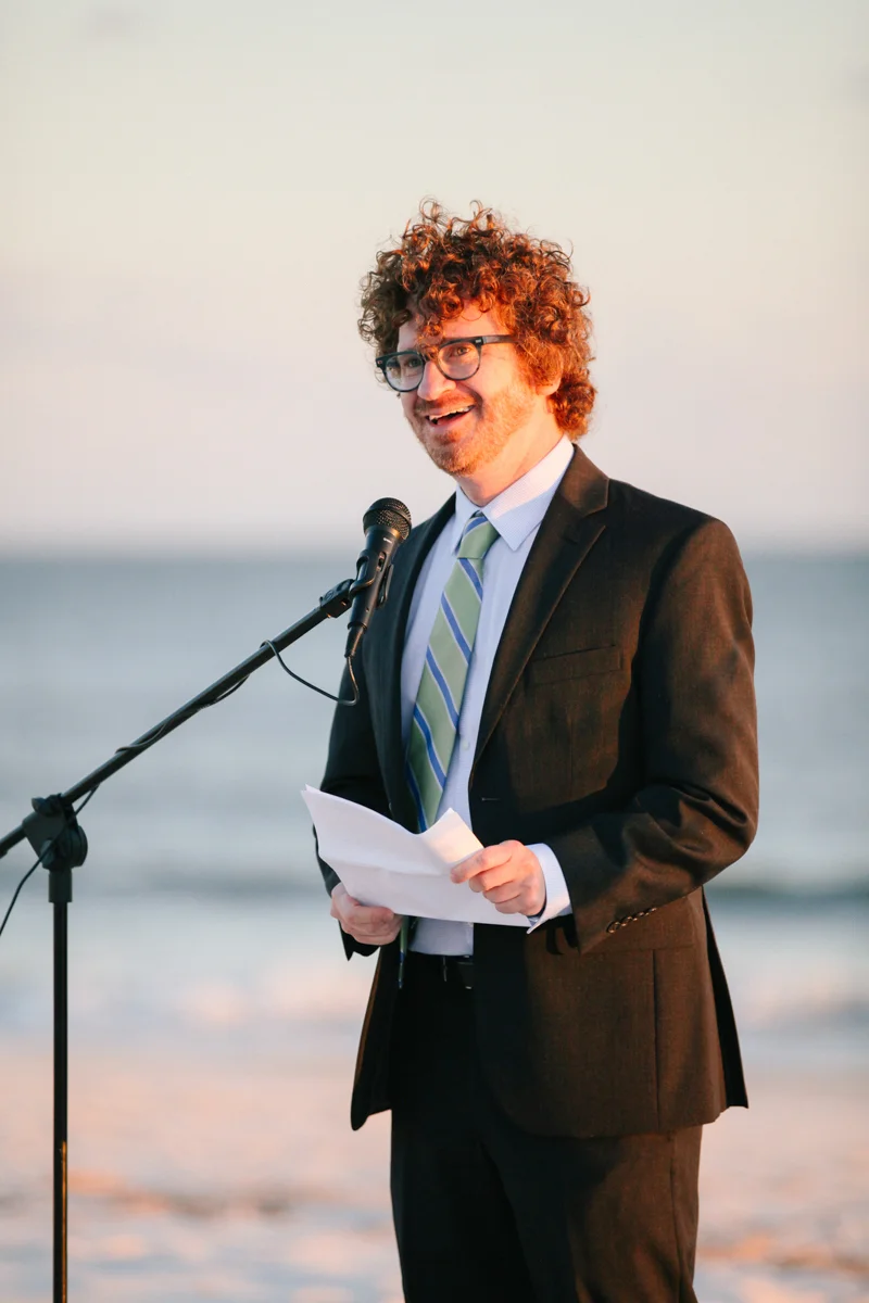 gulf shores destination wedding ajay's friend brian officiating ceremony