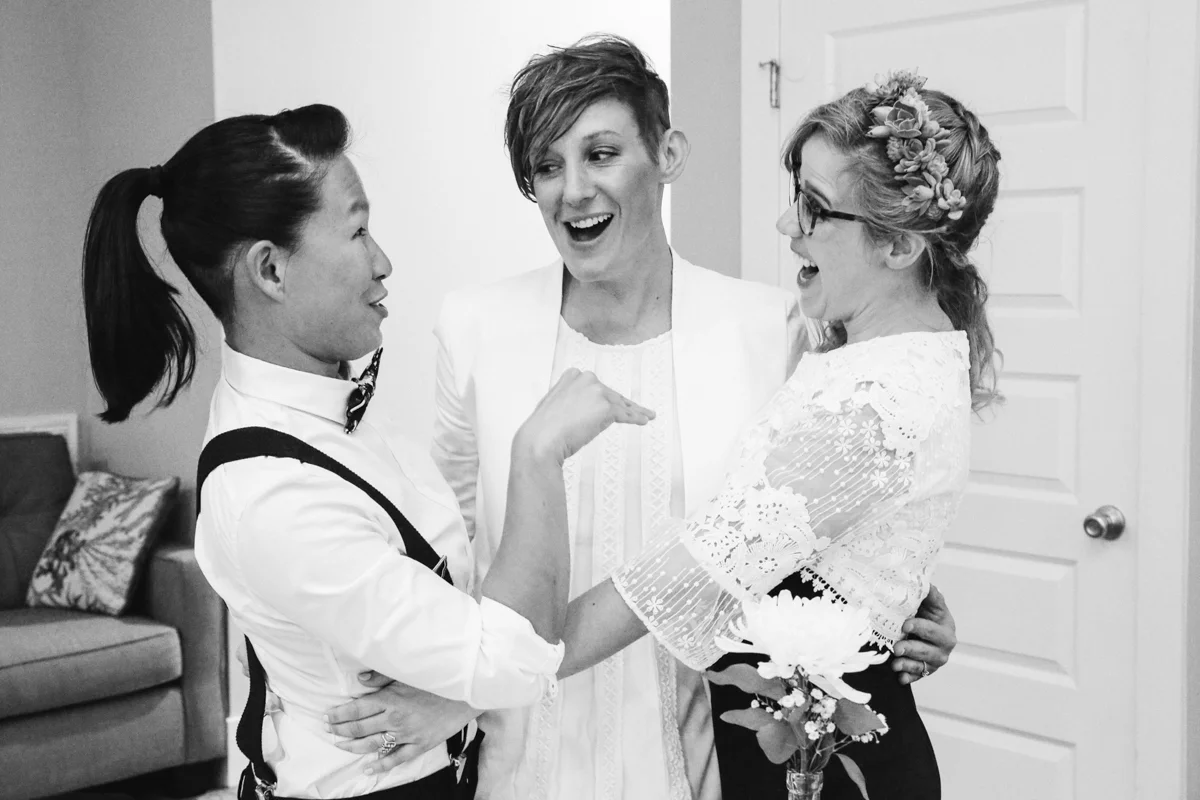 gulf shores destination wedding couple talking to guest