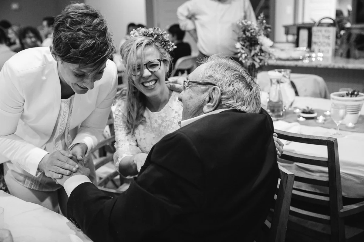 gulf shores destination wedding couple talking to guest