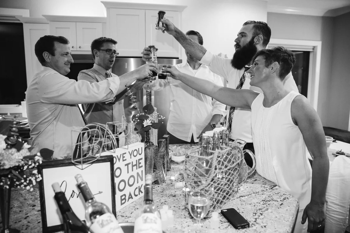 gulf shores destination wedding kate toasting iwth guests