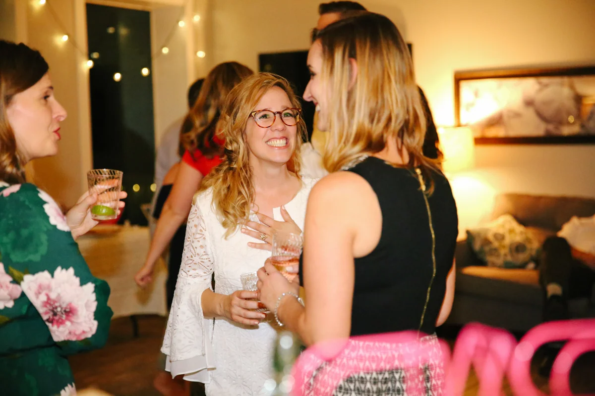 gulf shores destination wedding ajay talking to guest