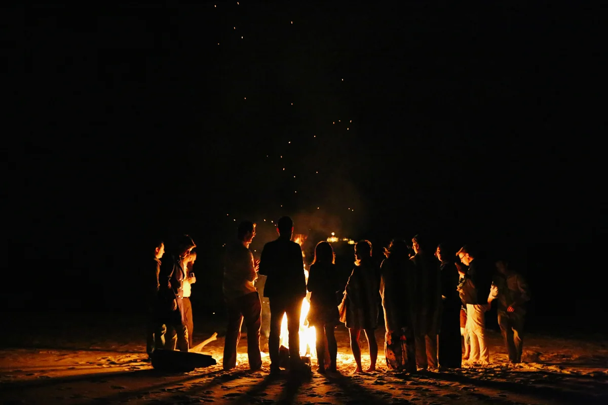 gulf shores destination wedding bonfire