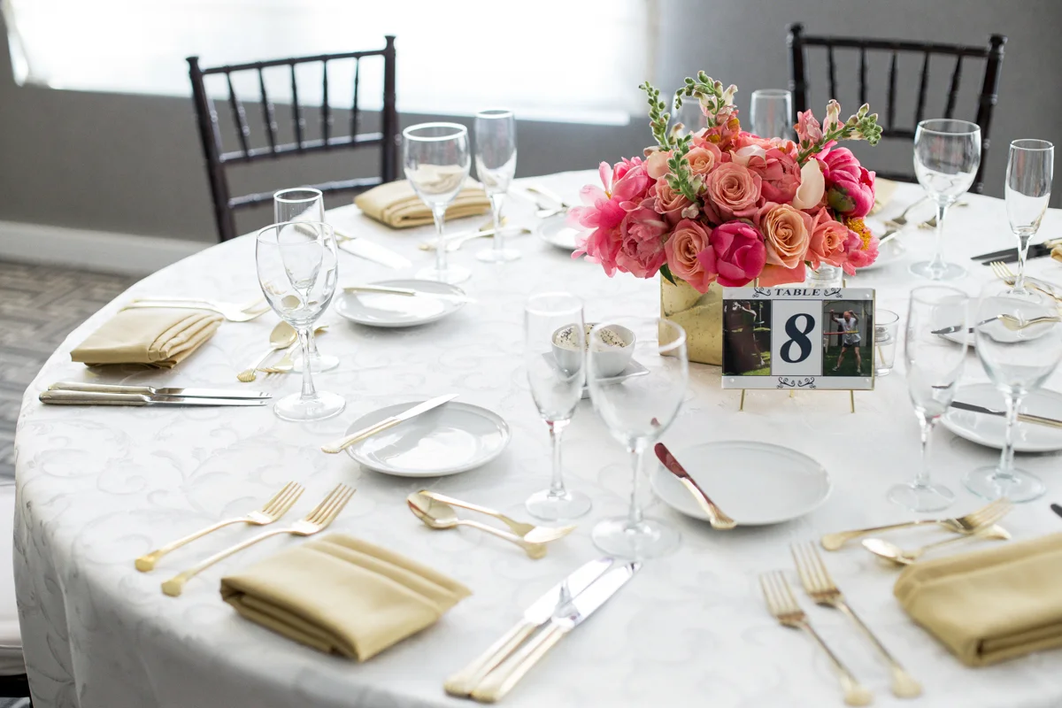 elegant, heartfelt alexandria, va wedding table settings and centerpiece