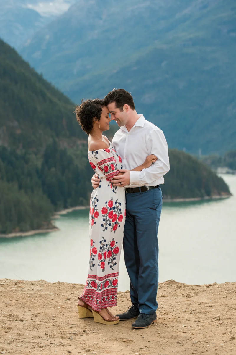 Diablo lake engagement session lyanna and michael over lake