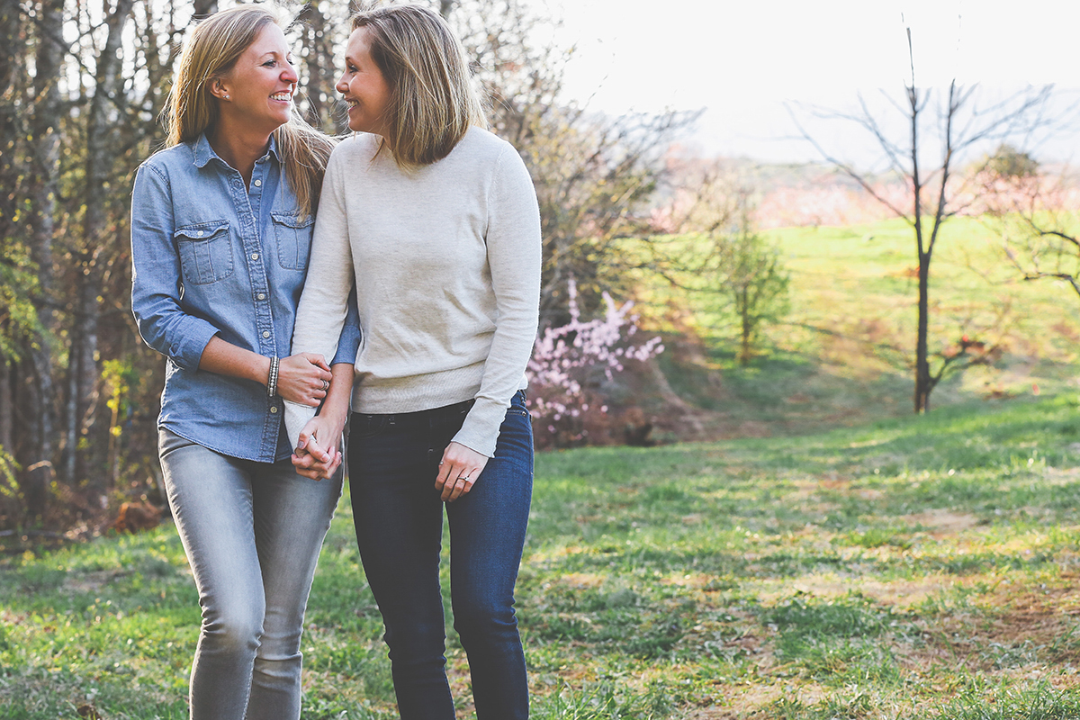 Real Couple // A Natural Setting Engagement Session in Mount Airy, NC: Ashley + Ruthie