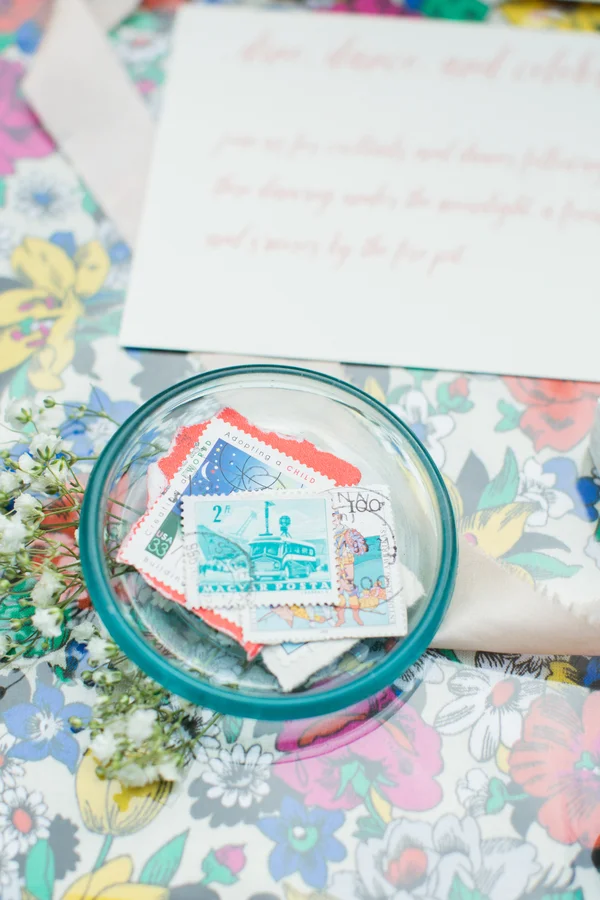 Asheville Glamping airstream trailer colorful floral casual wedding elopement inspiration in Asheville North Caroline by Jessica Hunt photography, Images by Amber Robinson and Ashton Kelley Photography