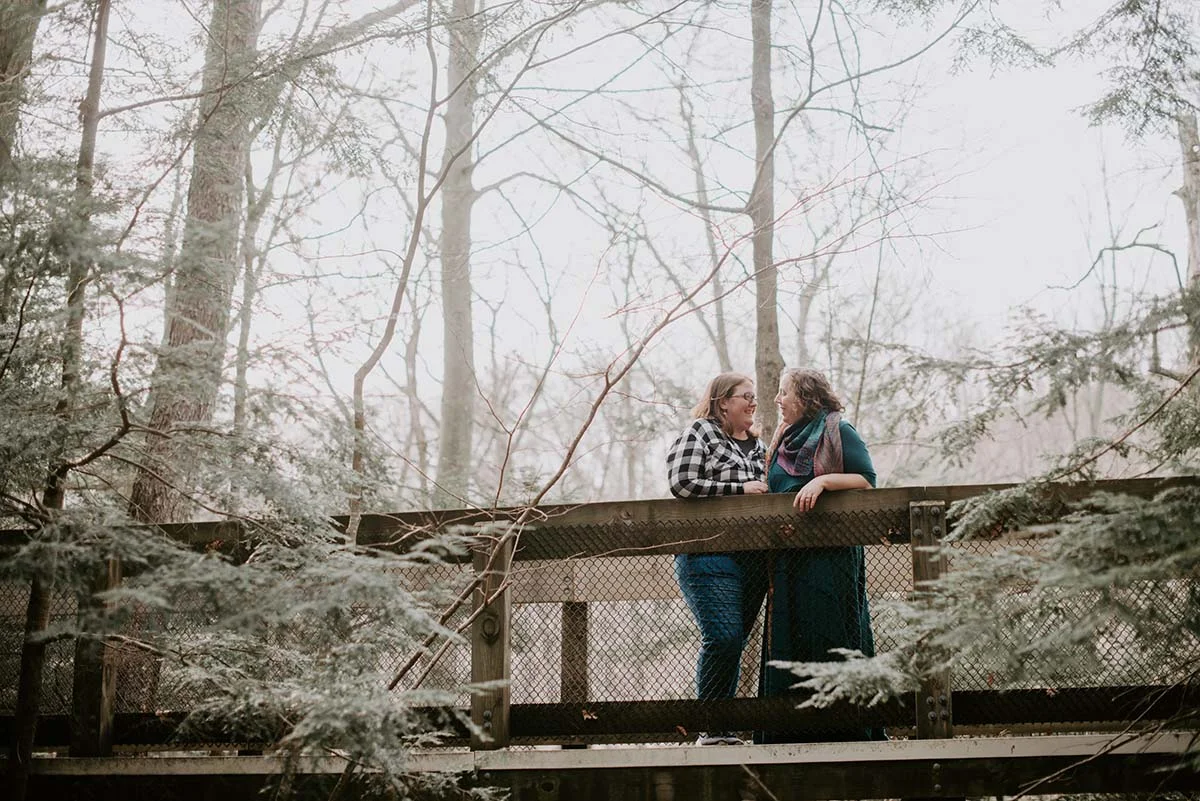 Emily and Ang Beach Wedding Engagement Session at Hoffmaster State Park on Lake Michigan by Liv Lyzsyk Photography