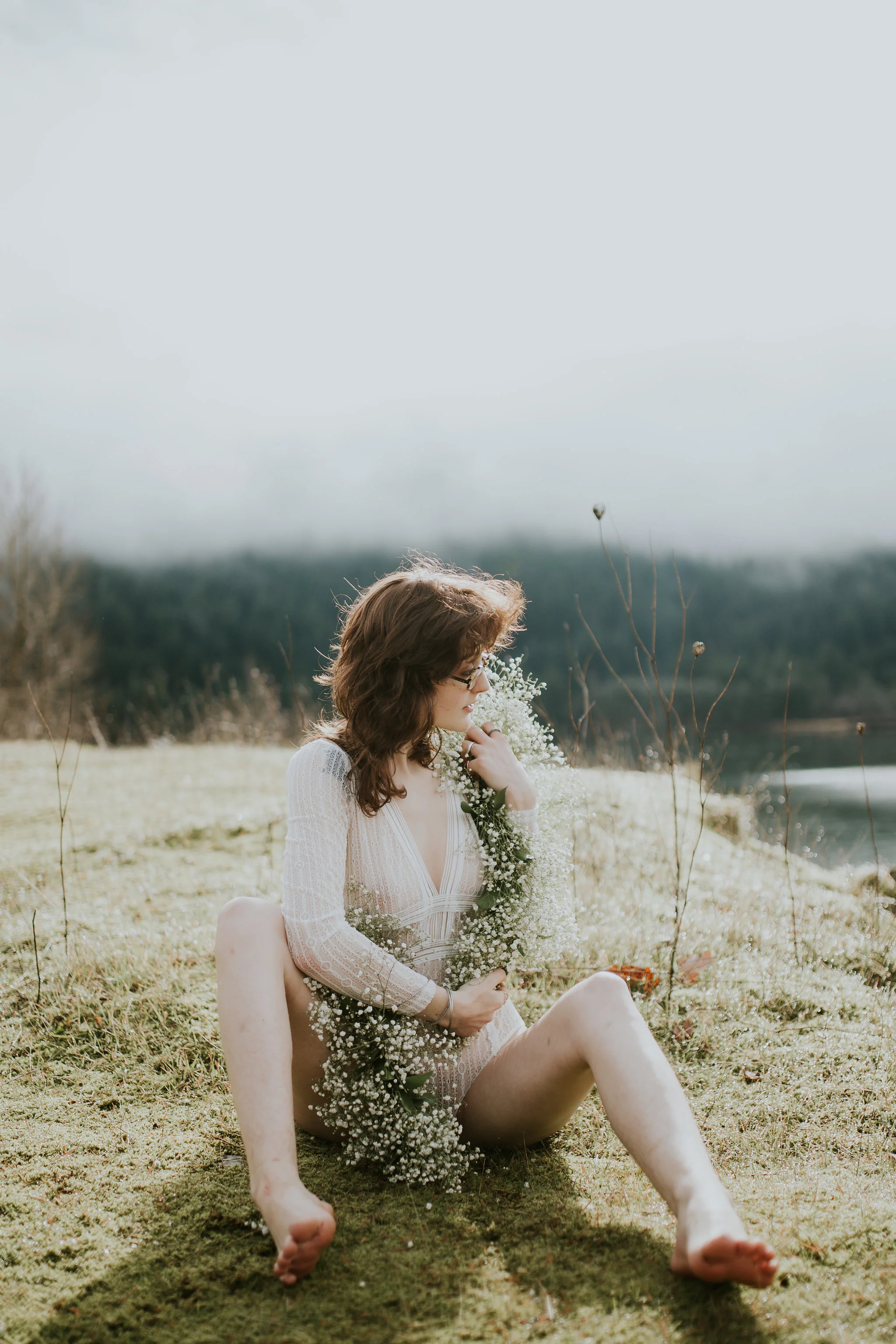 Em Boudoir Shoot Portland Oregon Vancouver Washington Jamie Carle Photography Flowers Laurel Hurst Florist