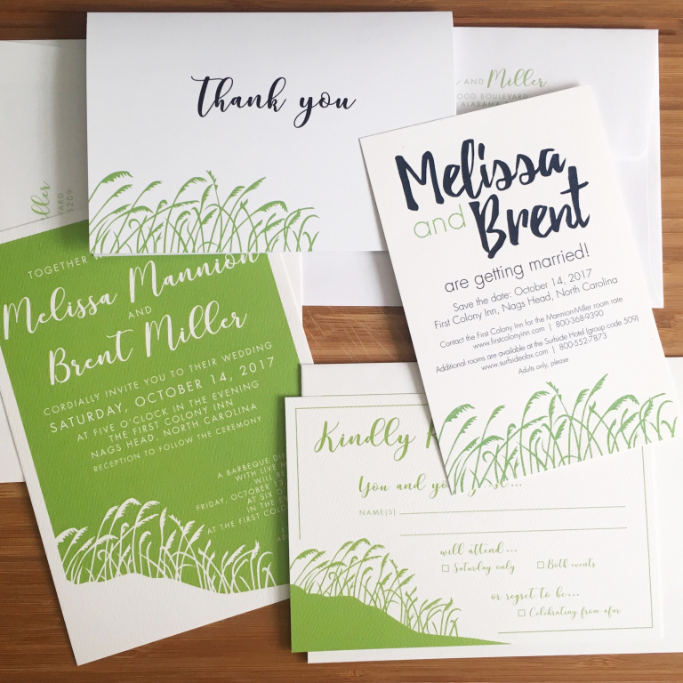 Emily Frock Graphic Design Custom Wedding Invitations