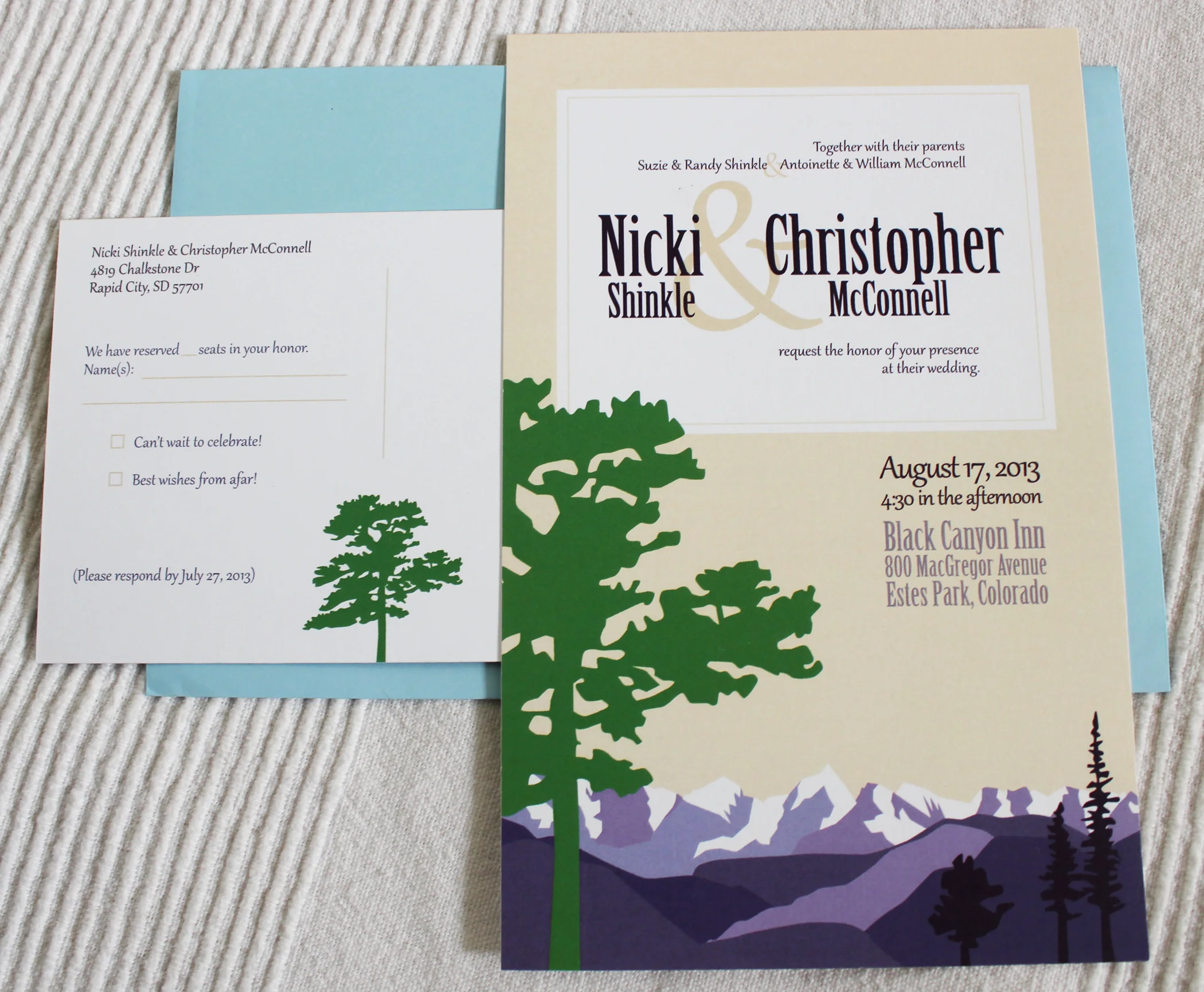 Emily Frock Graphic Design Custom Wedding Invitations