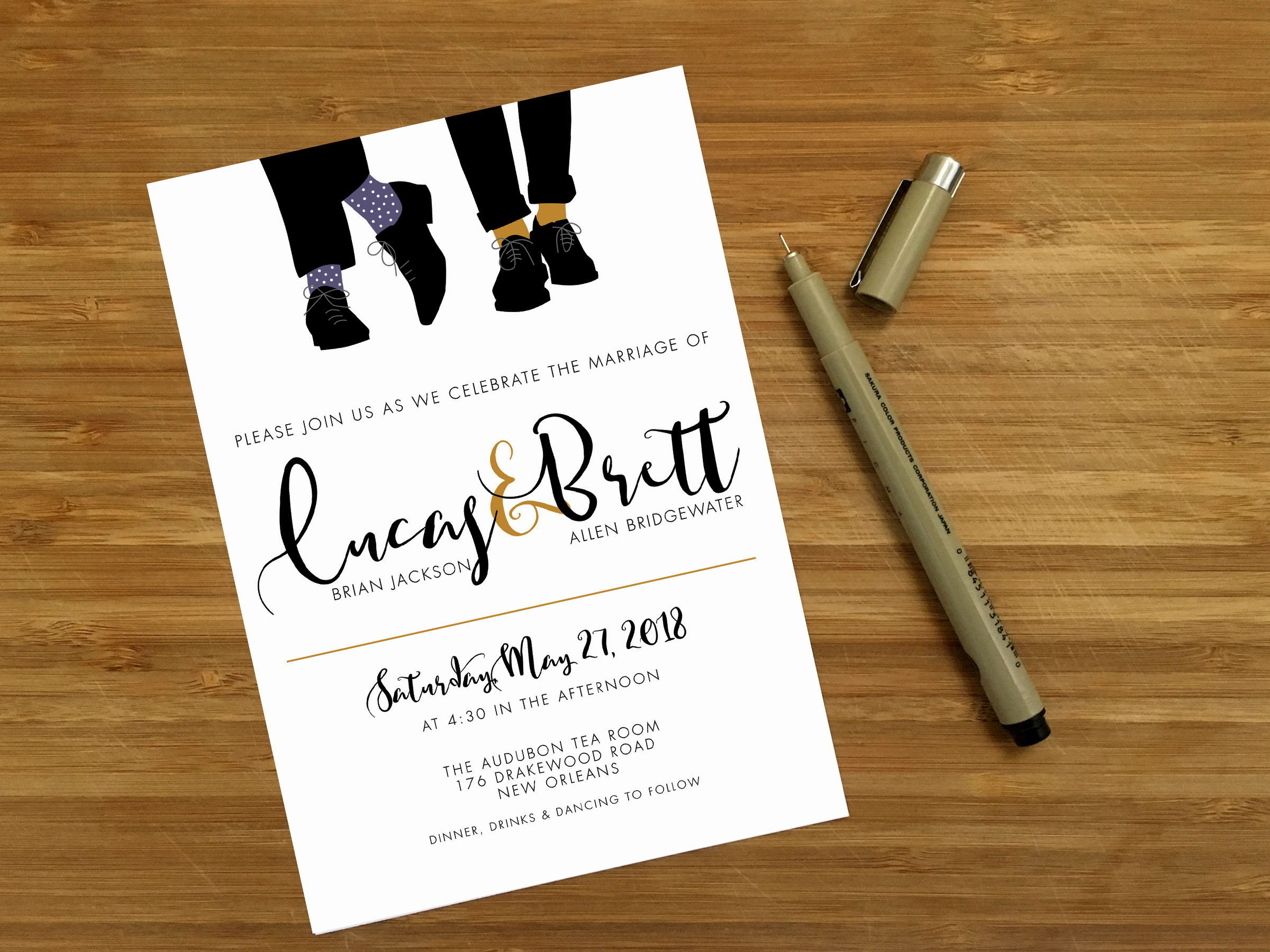 Emily Frock Graphic Design Custom Wedding Invitations