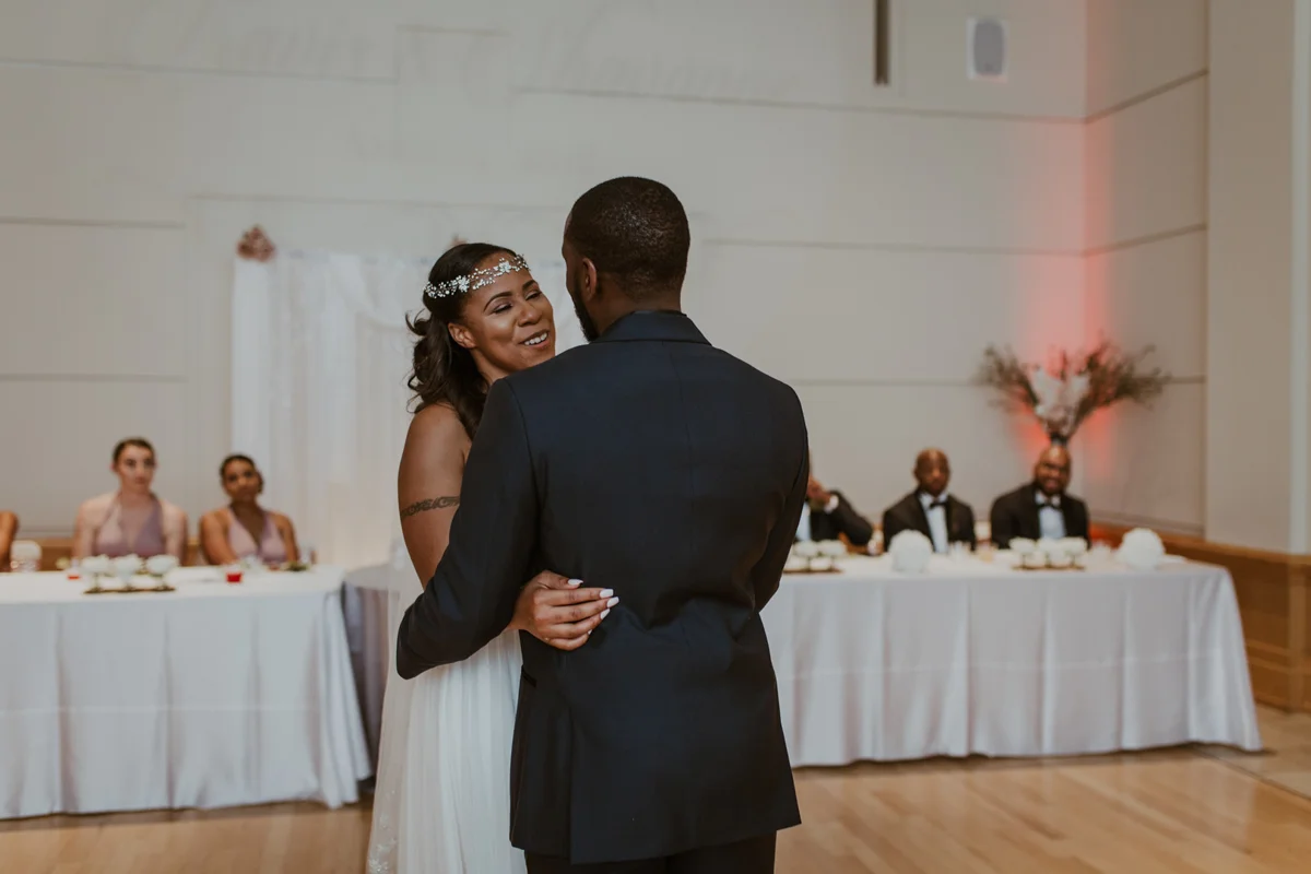 art-inspired levine museum wedding shavonne and travis dancing at reception