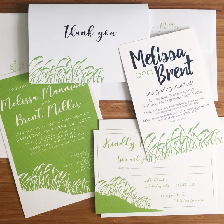 Emily Frock Graphic Design Custom Wedding Invitation Suite Design New Orleans Louisiana