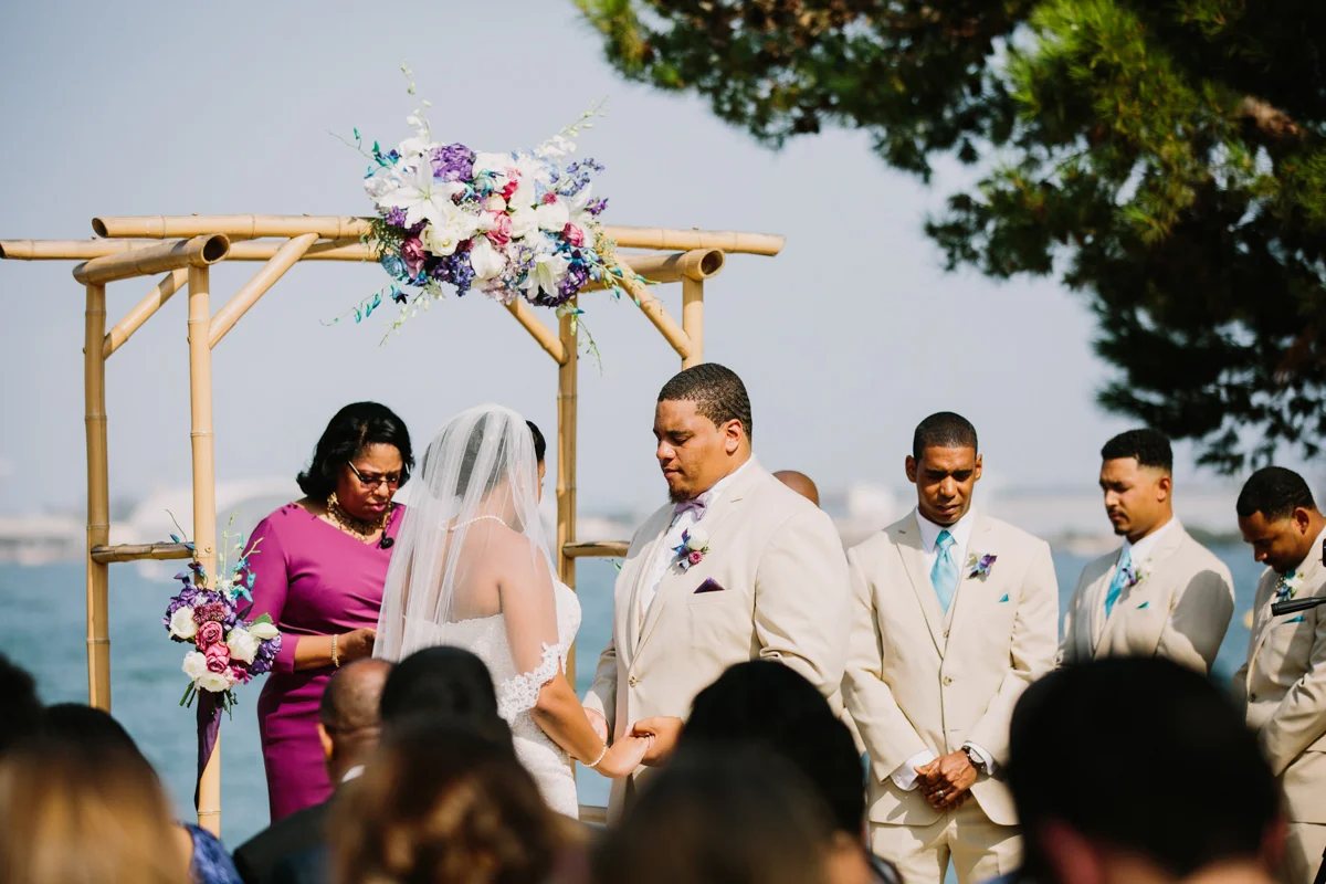 San Diego Tropical-Inspired Wedding ceremony by the ocean