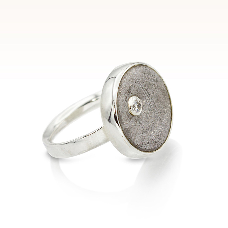Diamond Stardust Cabochon Ring