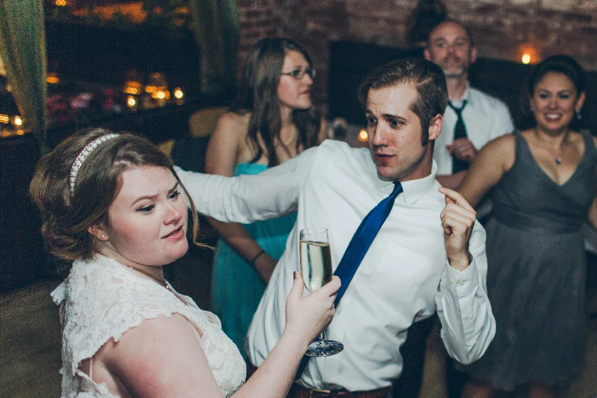 Jen with Prosecco. Photo by Betty Clicker Photography