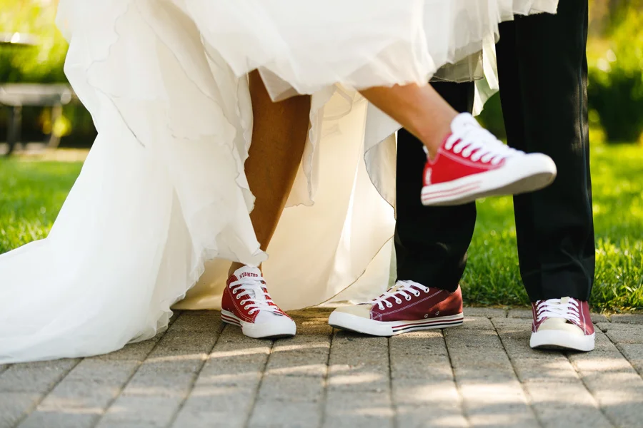 african american, christian, and muslim traditions minneapolis wedding couple’s custom chuck taylors
