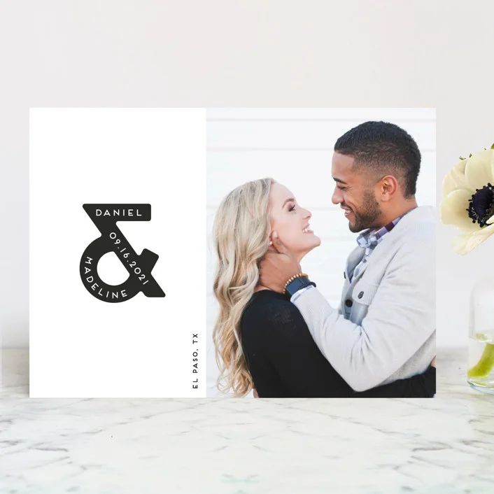 Ampersand Us Save the Date by Gwen Bedat
