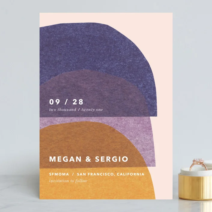 Cut-Paper Bells Save the Date by Carrie Moradi