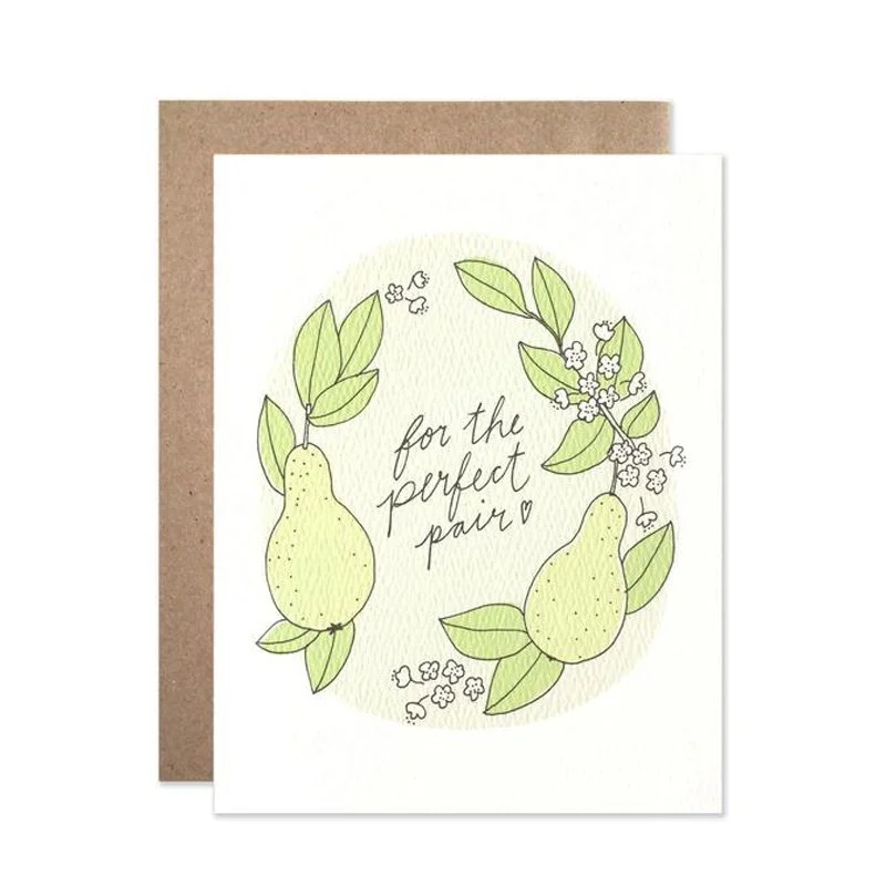 Perfect Pair Wedding Greeting Card by Hartland Brooklyn