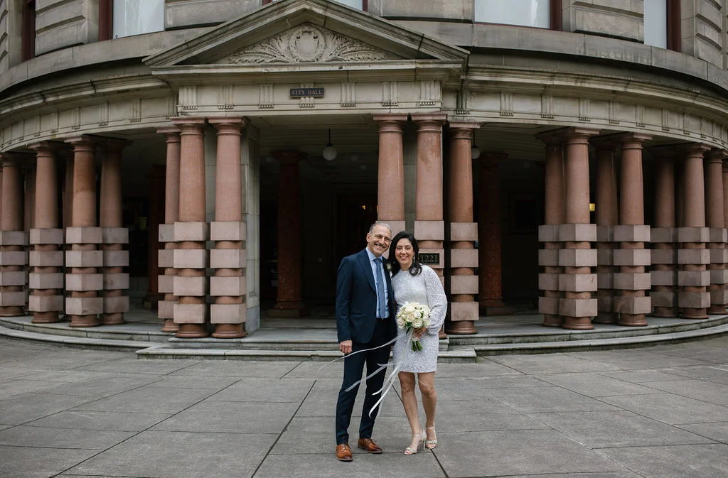 portland rainy elopement maddie maschger photography linda and moreno outside city hall
