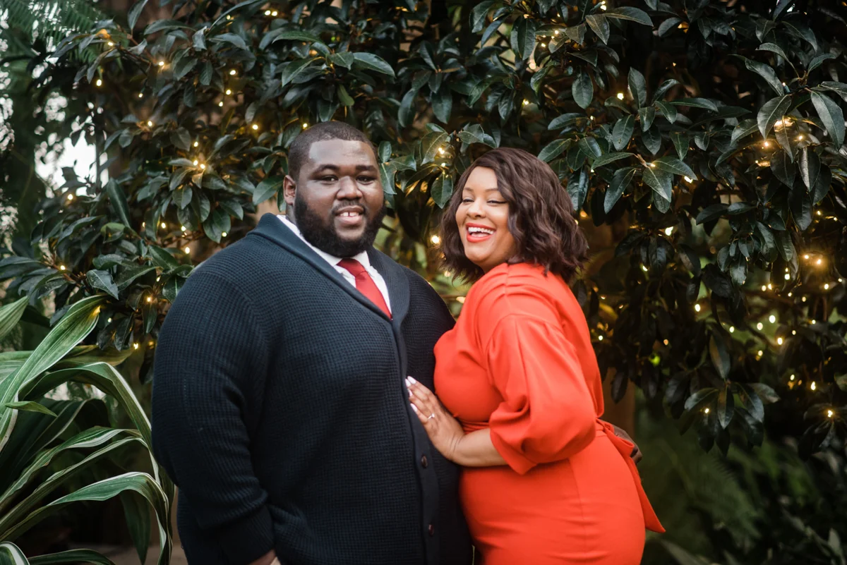 longwood gardens engagement kennett square pennsylvania sgw photography couple in front of trees