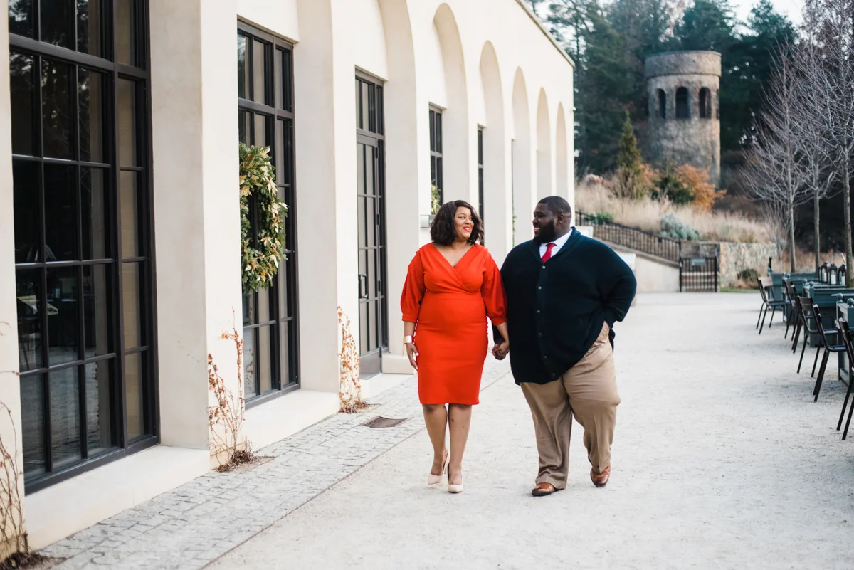 longwood gardens engagement kennett square pennsylvania sgw photography couple walking holding hands