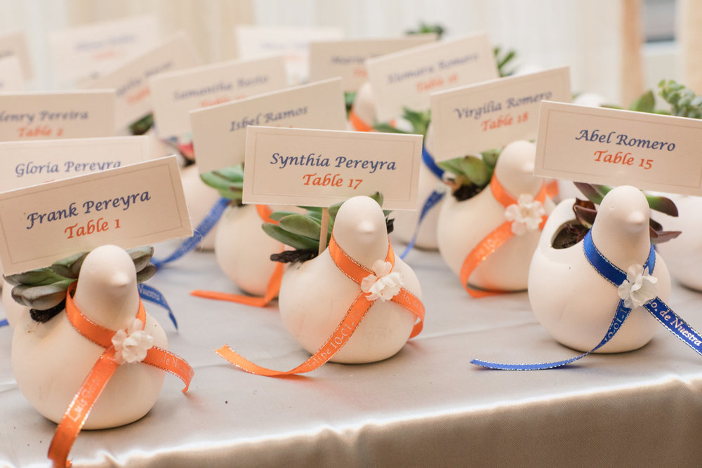 DIY ceramic bird place settings at vintage wedding in Tysons Corner VA Photography by Marirosa