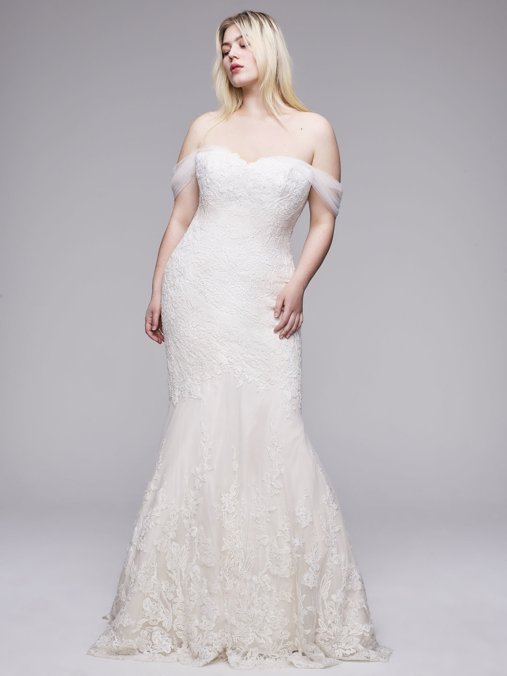 The Raven Plus Size Wedding Gown from Curve Couture by Anne Barge