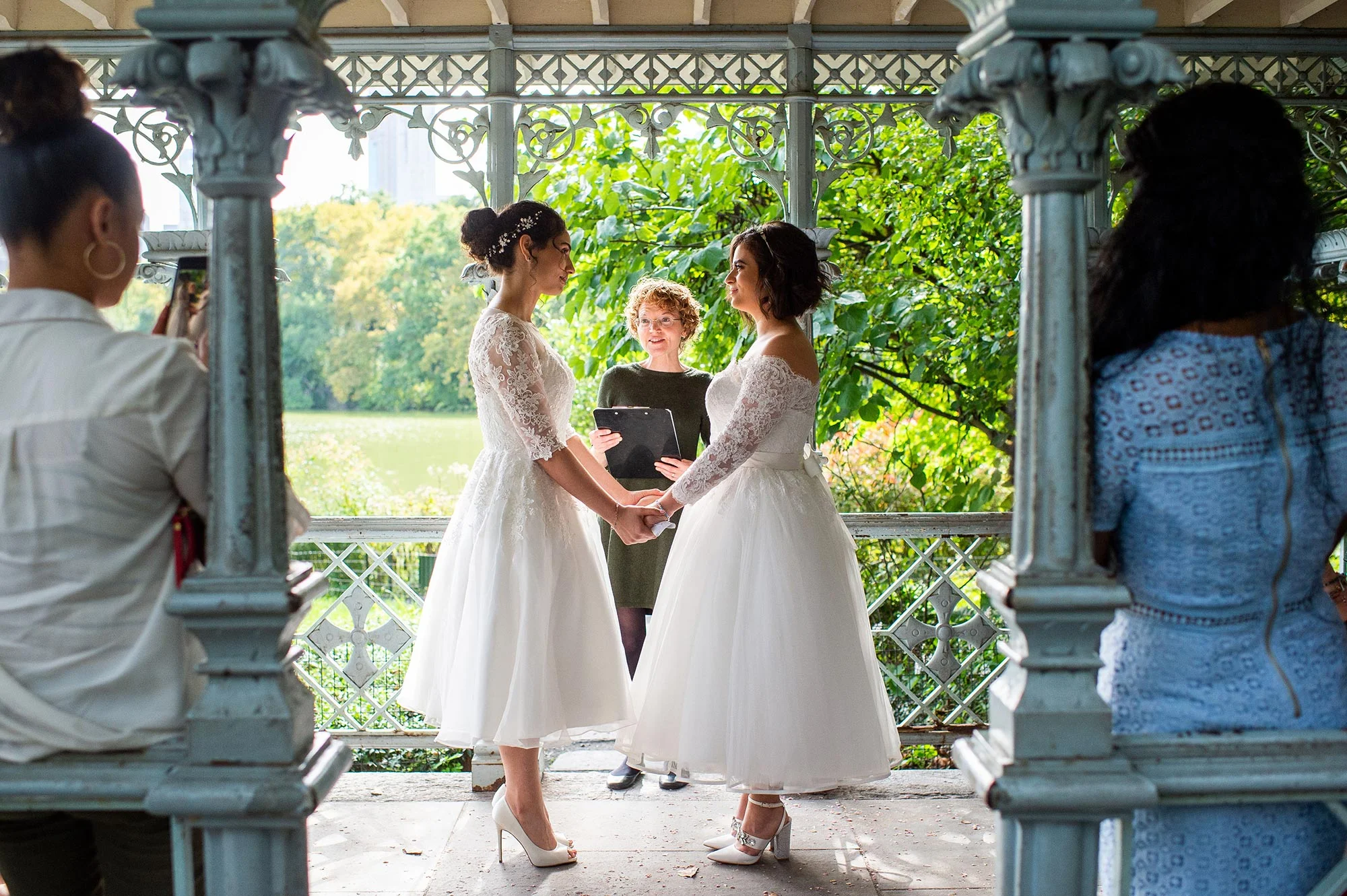 Wedding of Two Puerto Rican Brides at Ladies’ Pavilion in Central Park New York City De Nueva Photography