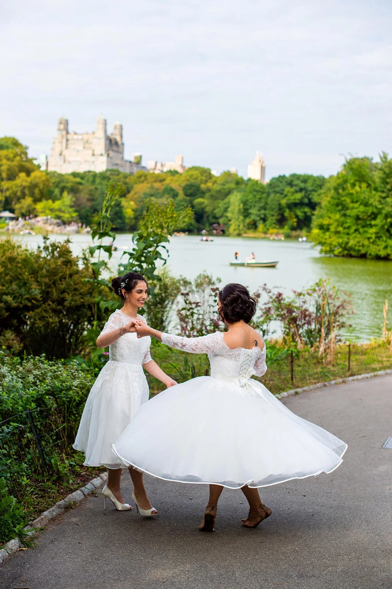Wedding of Two Puerto Rican Brides at Ladies’ Pavilion in Central Park New York City De Nueva Photography