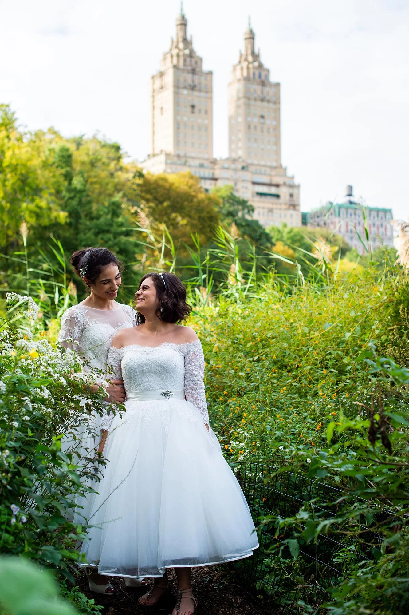 Wedding of Two Puerto Rican Brides at Ladies’ Pavilion in Central Park New York City De Nueva Photography