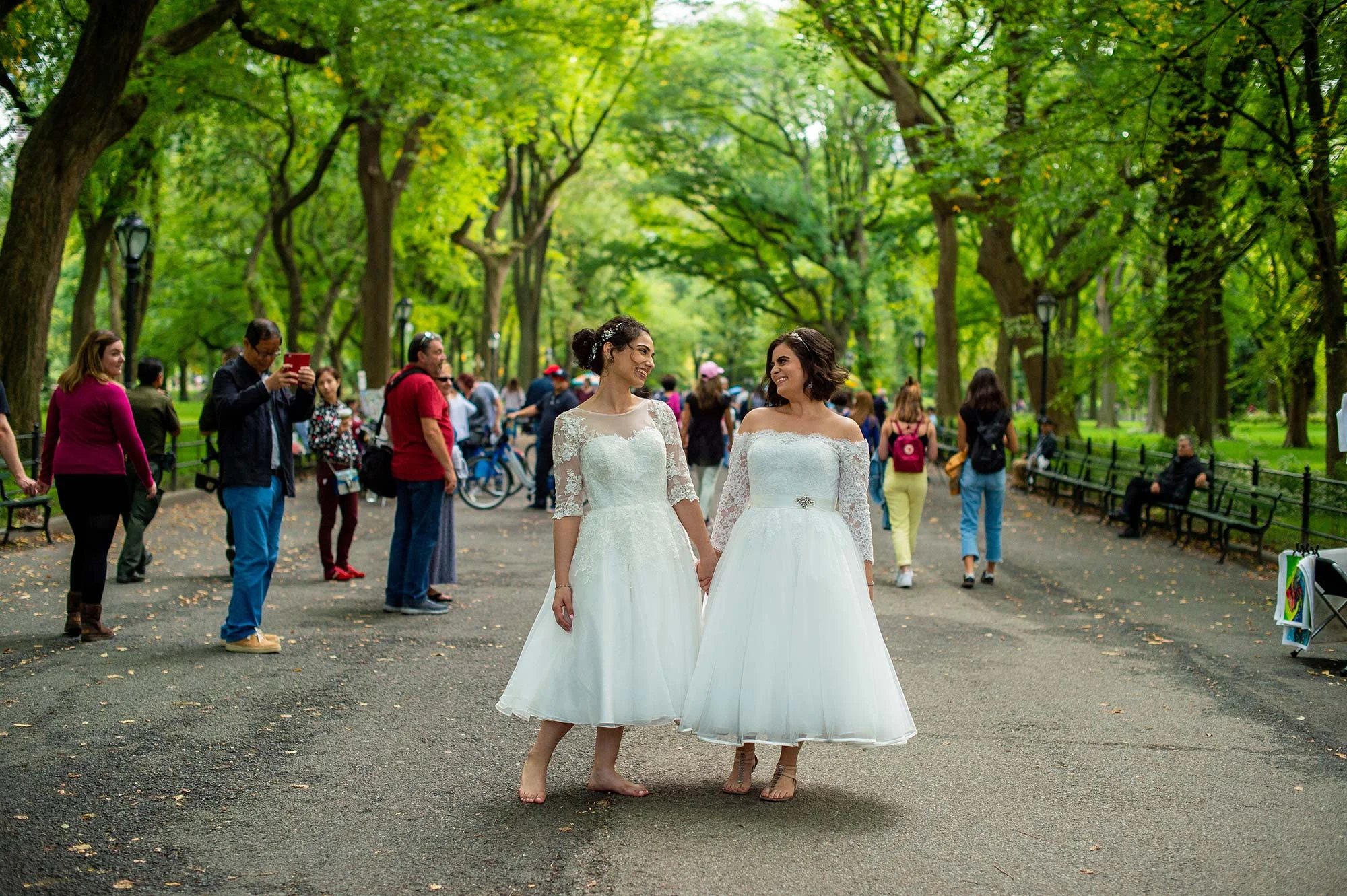 Wedding of Two Puerto Rican Brides at Ladies’ Pavilion in Central Park New York City De Nueva Photography