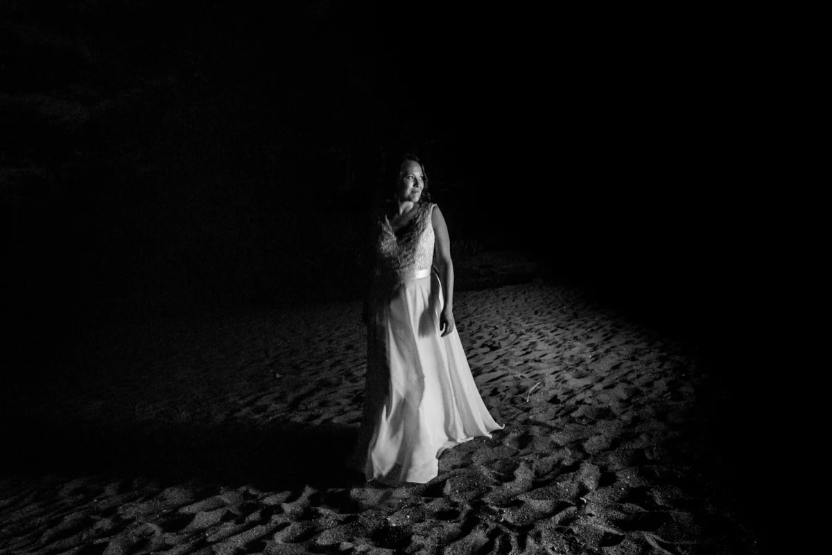 Moonlight ceremony in rincon puerto rico hastain davis photography