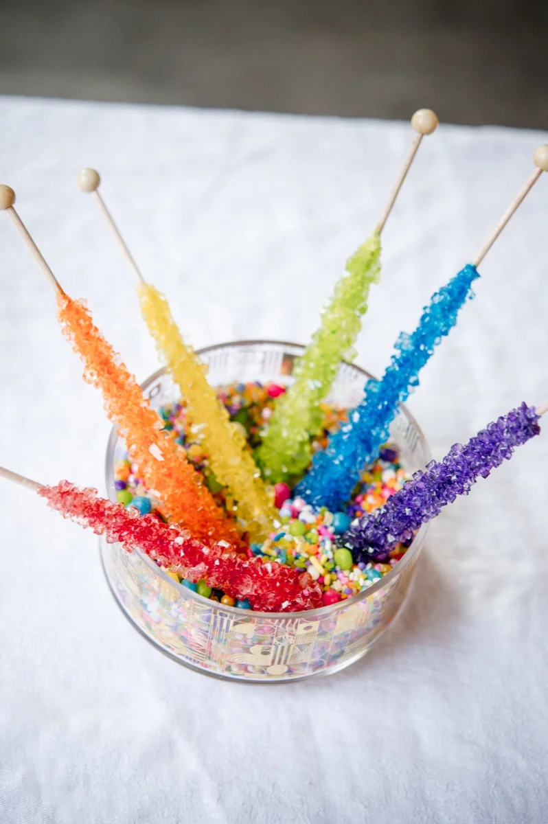 RAINBOW QUEER WEDDING INSPIRATION MICHELLE SCHAPIRO, DEANNA NAGLE, ROCK CANDY IN CANDY BOWL