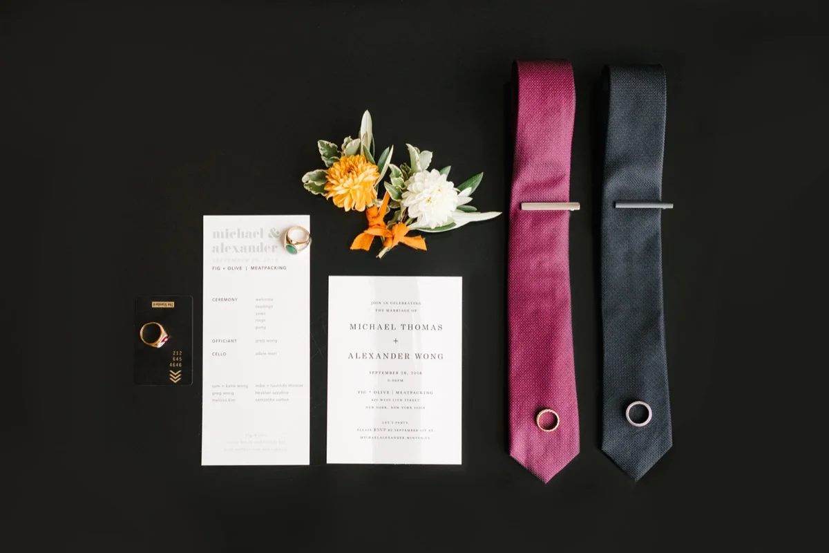 modern mediterranean wedding meatpacking district new york city rima brindamour photography accessories and invitations